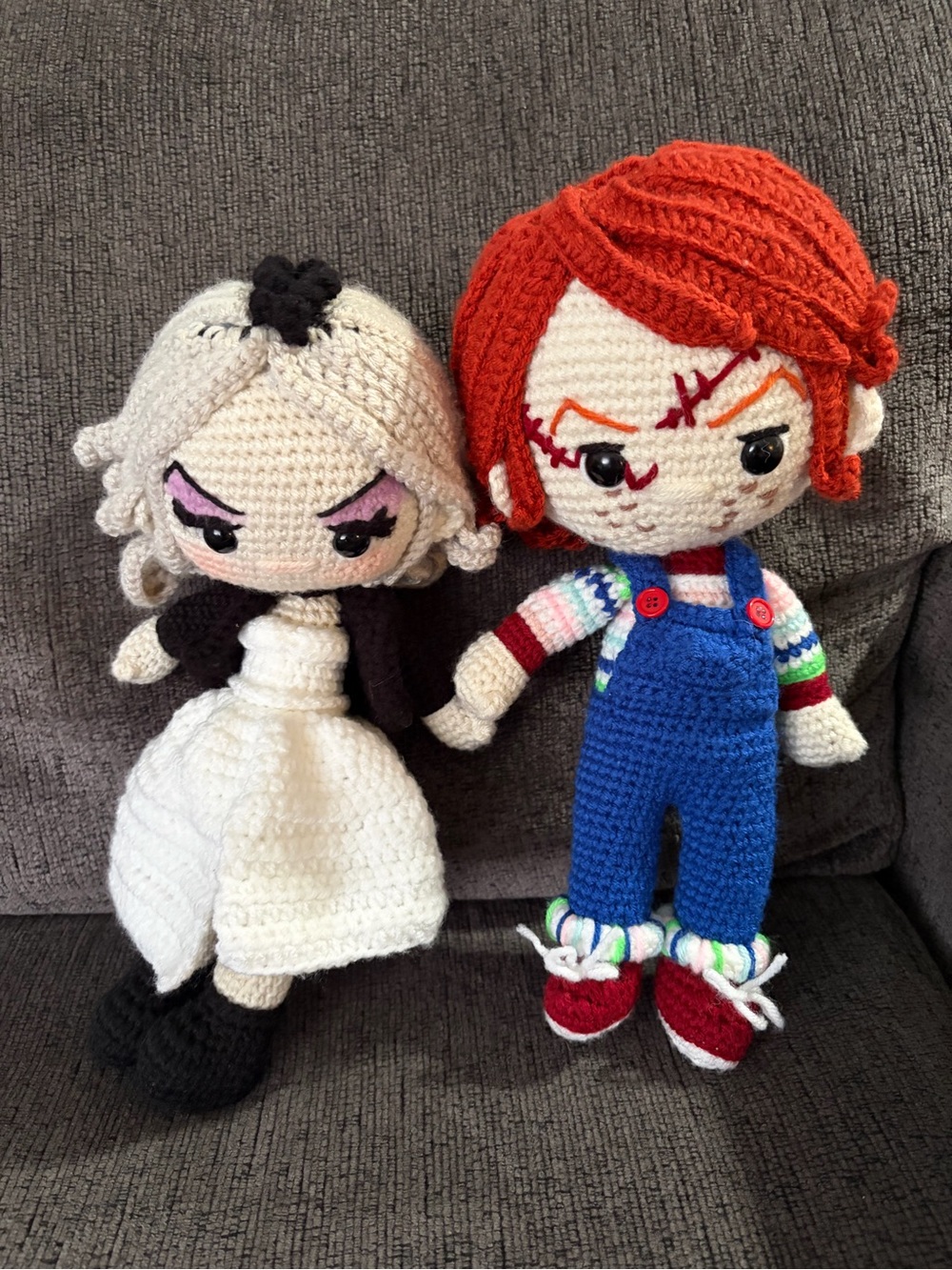 Crochet chucky& Tiffany Halloween couple dolls